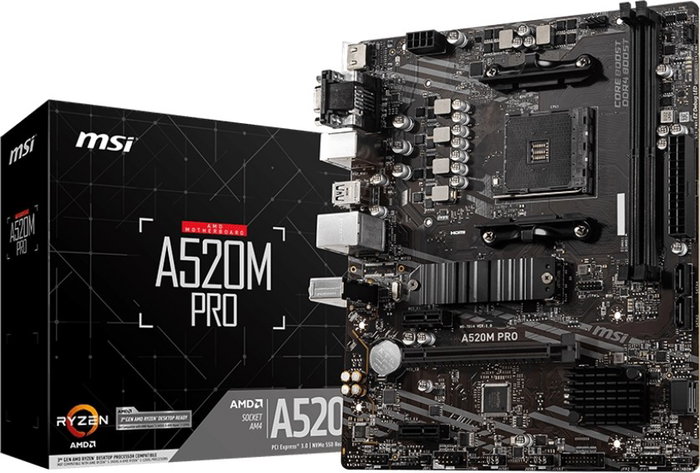 MSI A520M PRO Placa base AM4 Micro ATX DDR4