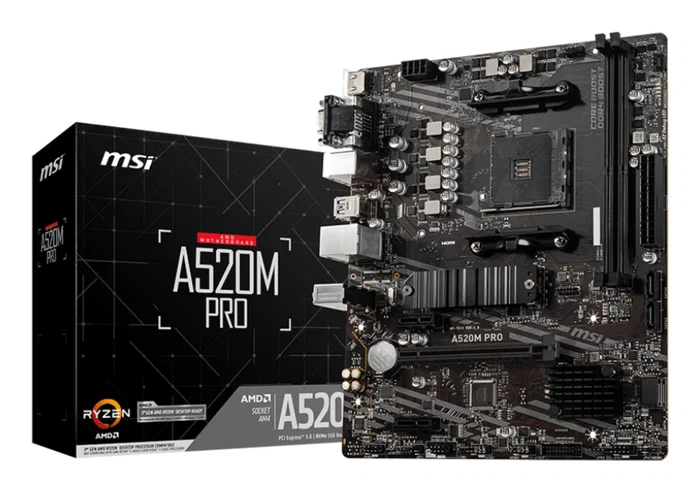 MSI A520M PRO Micro ATX AMD A520 DDR4 MSI A520M PRO Micro ATX AMD A520 DDR4