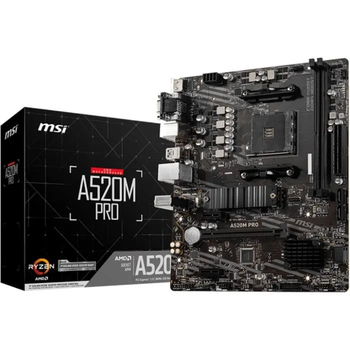 MSI A520M PRO Placa base AM4 Micro ATX DDR4