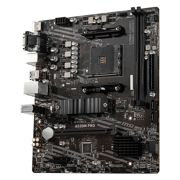 MSI Placa Base A520M Pro, Socket AM4, mATX, DDR4, para PC