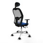 PIQUERAS Y CRESPO Silla de oficina Jorquera con mecanismo Sincro/Traslack Azul y Gris