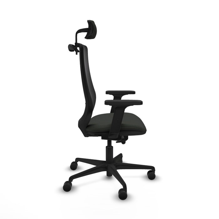 PIQUERAS Y CRESPO Silla Mardos con Mecanismo Sincro/Traslack, Brazos 2D y Cabecero 2D, Negro