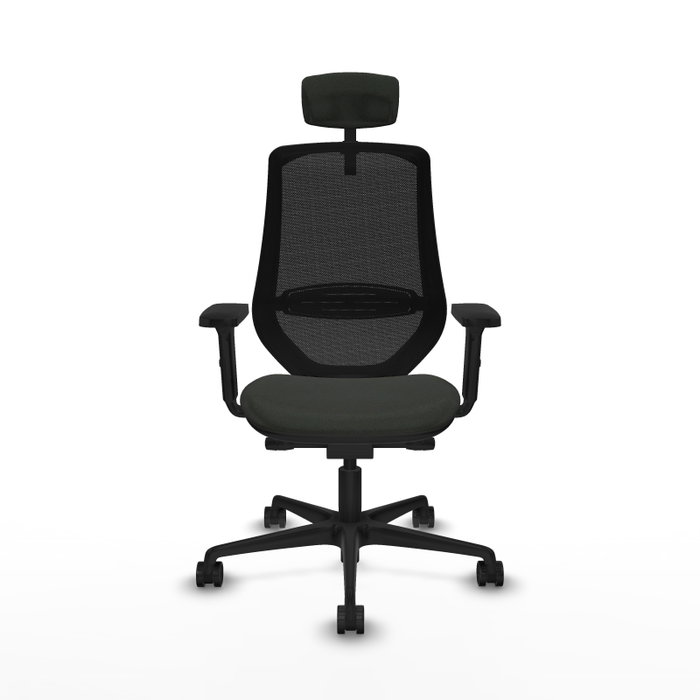 PIQUERAS Y CRESPO Silla Mardos con Mecanismo Sincro/Traslack, Brazos 2D y Cabecero 2D, Negro