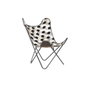 DKD Home Decor Sillón de Piel con Diseño de Rombos y Estructura de Hierro Marrón
