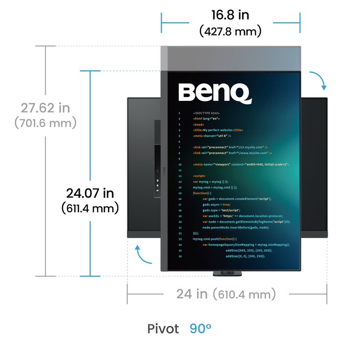 BenQ RD280UA Monitor 4K Ultra HD 28,2 pulg. IPS Negro