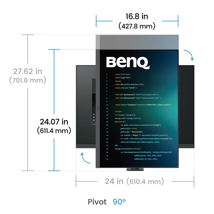 BenQ RD280UA Monitor 4K Ultra HD 28,2 pulg. IPS Negro