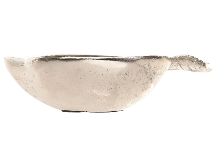 DKD Home Decor Bandeja Vaciabolsillos Shabby Plateado Aluminio 10 x 4 x 16 cm (4 Unidades)