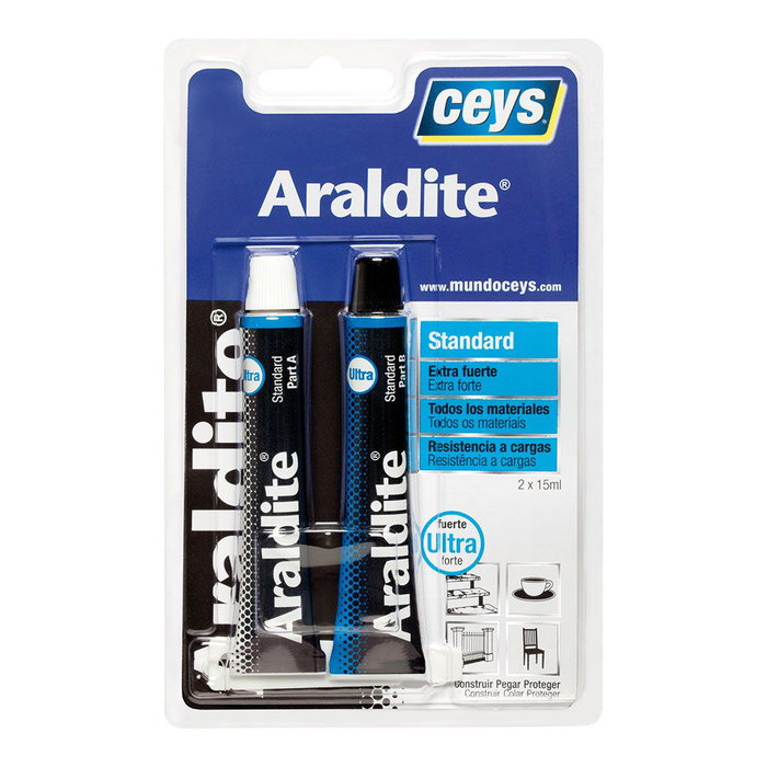 Ceys Araldite Standard Blister Grande 15 + 15 ml Adhesivo Epoxy de Dos Componentes Ceys Araldite Standard Blister Grande 15 + 15 ml Adhesivo Epoxy de Dos Componentes