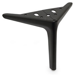 Q&Q Pata Metálica Modelo Clay para Sofás y Muebles Acabado Negro 125 mm
