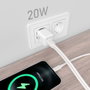 Aisens Cargador GaN 20W Blanco con USB-C PD3.0 y USB-A QC3.0