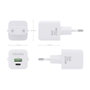 Aisens Cargador GaN 20W Blanco con USB-C PD3.0 y USB-A QC3.0