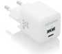 Aisens Cargador GaN 20W Blanco con USB-C PD3.0 y USB-A QC3.0