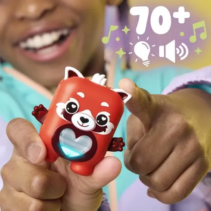 Hasbro HASG2215ES0 Nano-mals Pamanda, el panda rojo, compañero electrónico interactivo con más de 70 reacciones, para niños a partir de 5 años