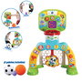 V-Tech Centro De Deportes Basket-Gol 80-533522 | Fútbol, Baloncesto y Diana para Niños con Marcador Electrónico