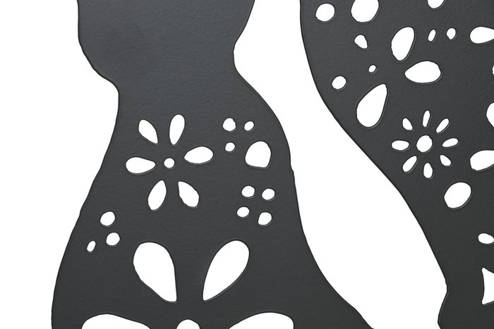 DKD Home Decor Decoración de Pared de Metal Gatos Luna Surtido de 2