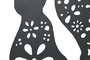 DKD Home Decor Decoración de Pared de Metal Gatos Luna Surtido de 2
