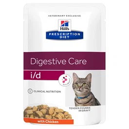 Hill's Prescription Diet i/d Comida Húmeda para Gatos Sabor Pollo, Lata de 85 gr (Paquete de 12)