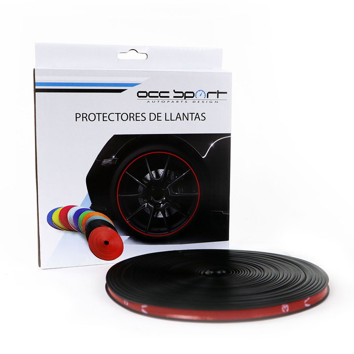 Occ Sport Protector de Llantas Negro OCCDEC011 - 600 x 2 cm, para evitar arañazos y roces, adhesivo 3M, fácil instalación