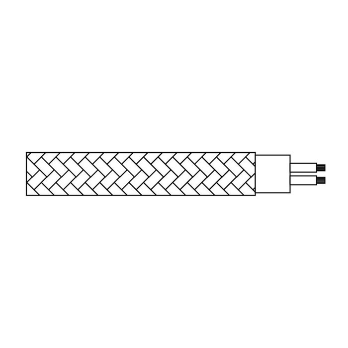 Edm Carrete cable cordón tubular H03VV-F 2 x 0,75 mm² C15 Beige 25m
