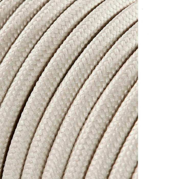 Edm Carrete cable cordón tubular H03VV-F 2 x 0,75 mm² C15 Beige 25m
