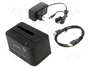 GEMBIRD Estación de acoplamiento USB 2.0 Negro