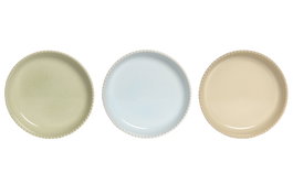 DKD Home Decor Set de 12 Platos de Gres Esmaltado JIAHUA 26 Surtido de Colores