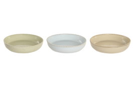 DKD Home Decor Plato Moderno Jiahua 26 Verde Azul 24x24x5 cm (12 Unidades)