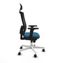 PIQUERAS Y CRESPO Silla de oficina Horna con mecanismo Sincro, Verde petróleo y Negro