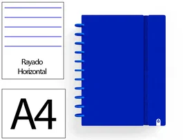 Carchivo Cuaderno Ingeniox Foam A4 80 Hojas Rayado Horizontal Azul Oscuro