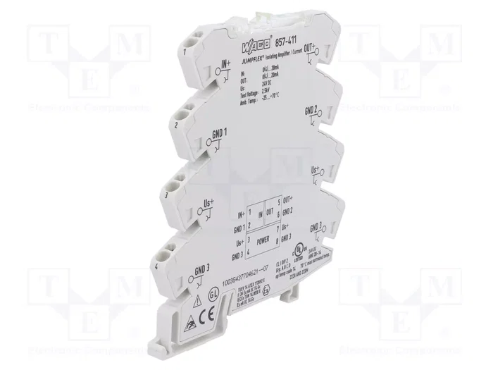 WAGO Transductor Separador de Señal y Amplificador para Raíl DIN WAGO Transductor Separador de Señal y Amplificador para Raíl DIN