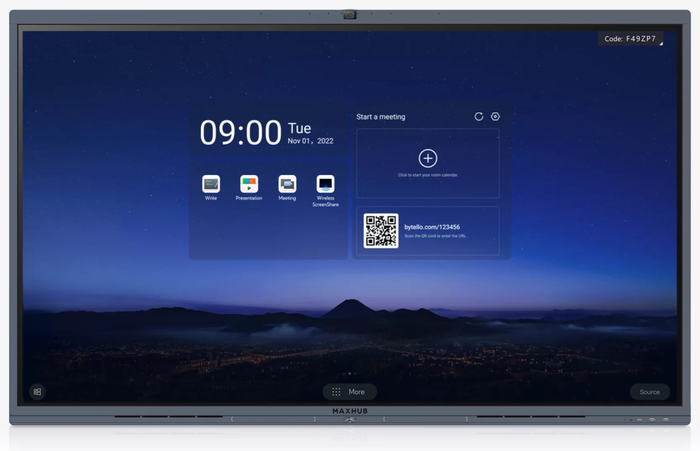 MAXHUB C7530 Panel Plano Interactivo Táctil 75" (190,5 cm) 4K Ultra HD, Procesador Intel, 20 Puntos Táctiles, Altavoces 40W, para Reuniones y Empresas