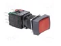 SCHNEIDER ELECTRIC Interruptor de presión Harmony XB6 16mm rojo con LED