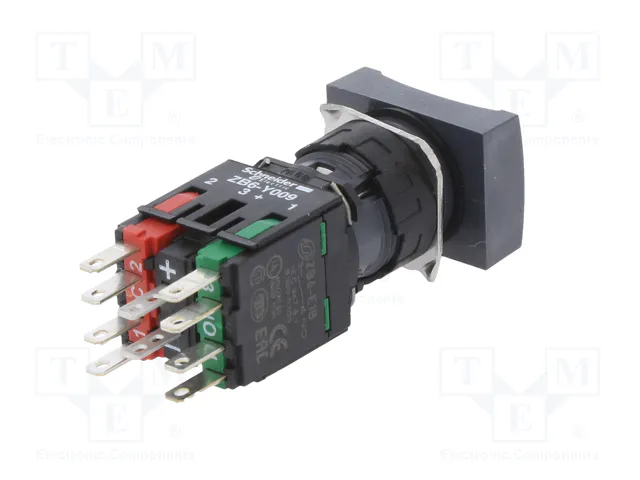 SCHNEIDER ELECTRIC Interruptor de presión Harmony XB6 16mm rojo con LED