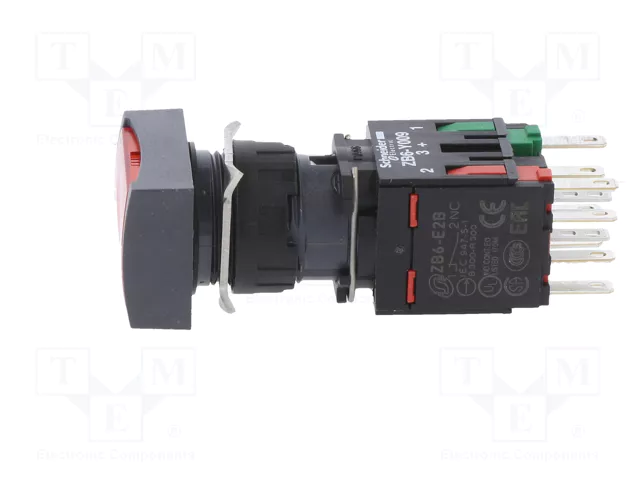 SCHNEIDER ELECTRIC Interruptor de presión Harmony XB6 16mm rojo con LED