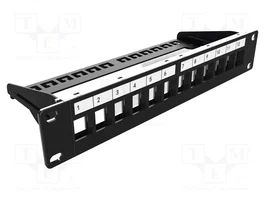 DIGITUS Patch Panel Modular Keystone 12 Puertos 10 pulgadas 1U Apantallado