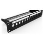 Digitus Patchpanel 1HE 12-Port Modular, 12 Puertos, Montaje en Bastidor, 1U, Negro