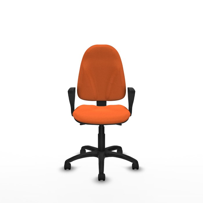 PIQUERAS Y CRESPO Silla de oficina Algarra, mecanismo Asincro, Tela Naranja