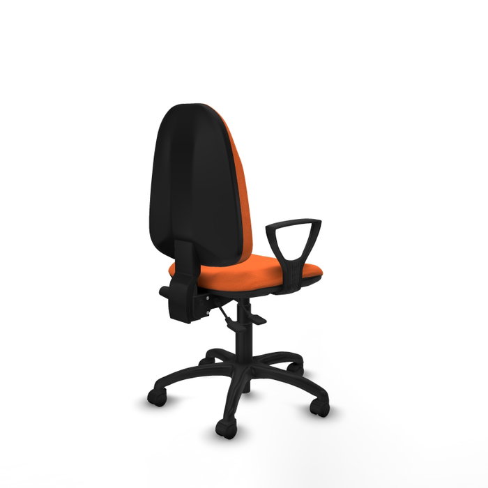 PIQUERAS Y CRESPO Silla de oficina Algarra, mecanismo Asincro, Tela Naranja