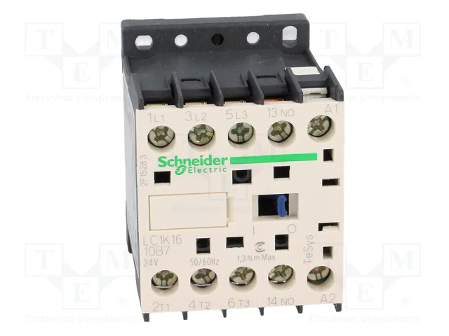 SCHNEIDER ELECTRIC Contactor TeSys K LC1K1610B7 3-polar 16A 24VAC