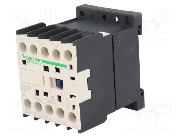 SCHNEIDER ELECTRIC Contactor TeSys K LC1K1610B7 3-polar 16A 24VAC