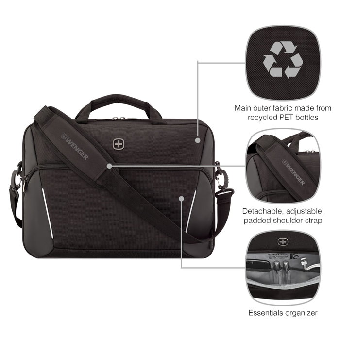 Wenger XE Compact Brief 16 Maletín para Portátil Negro