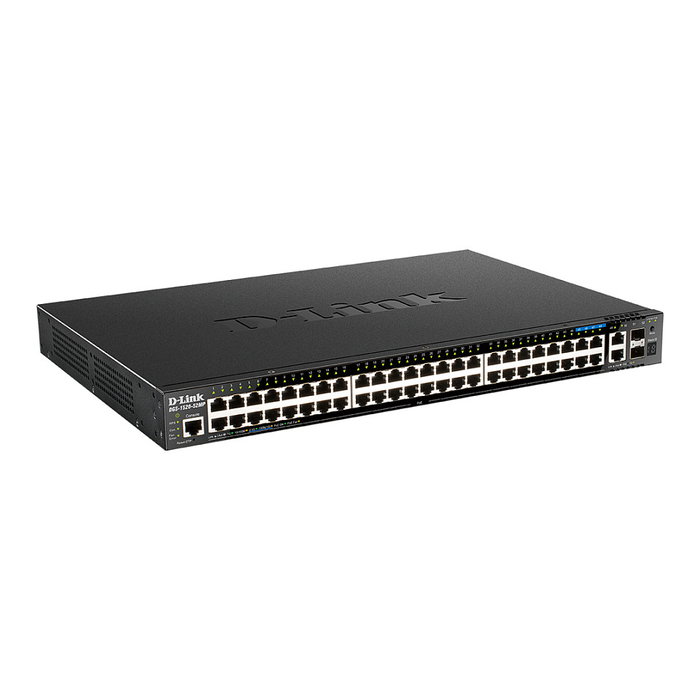 D-Link DGS-1520-52MP Switch Gestionado L3 Gigabit PoE+ 44 Puertos 4x 2.5G 2x 10G SFP+ Montaje Rack