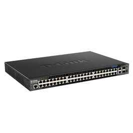 D-Link DGS-1520-52MP Switch Gestionado L3 Apilable con 44 Puertos Giga PoE (370W), 4 Puertos 2.5G PoE, 2 Puertos 10G y 2 Puertos SFP+ 10G - Montaje Rack 1U
