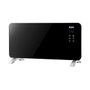Edm Convector Placa de Cristal 2000 W Negro con Termostato y Programador IP24