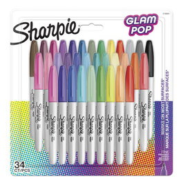 Rotulador Permanente Sharpie Fine Glam Pop Blister De 34