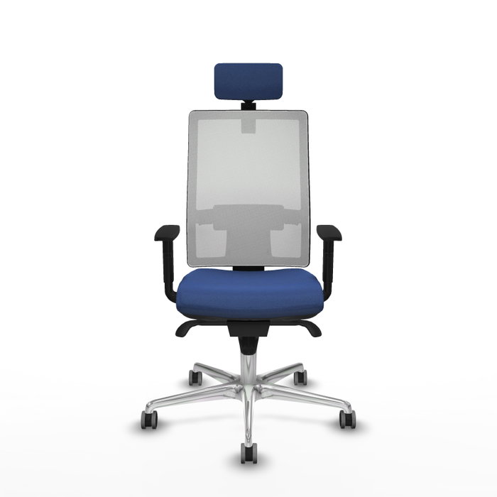 PIQUERAS Y CRESPO Silla de oficina Horna con mecanismo Sincro, Azul marino y Blanco PIQUERAS Y CRESPO Silla de oficina Horna con mecanismo Sincro, Azul marino y Blanco