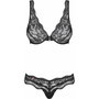 Conjunto de Lencería Obsessive Luvae Negro L/XL