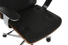 DKD Home Decor Silla Negro Marron Madera Pu 69 x 108.5 x 71 cm