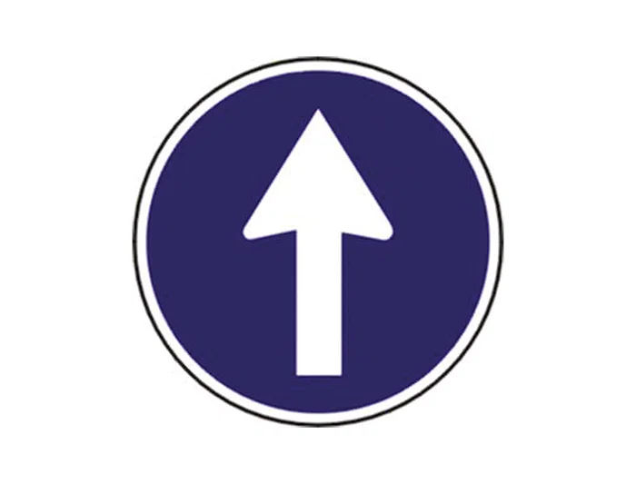 Syssa Señal Vial Sentido Obligatorio Paso Peatones Acero Galvanizado 500 mm