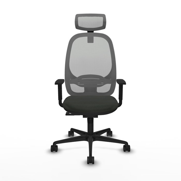 PIQUERAS Y CRESPO Silla de oficina Cilanco con mecanismo Sincro, Negro y Gris PIQUERAS Y CRESPO Silla de oficina Cilanco con mecanismo Sincro, Negro y Gris